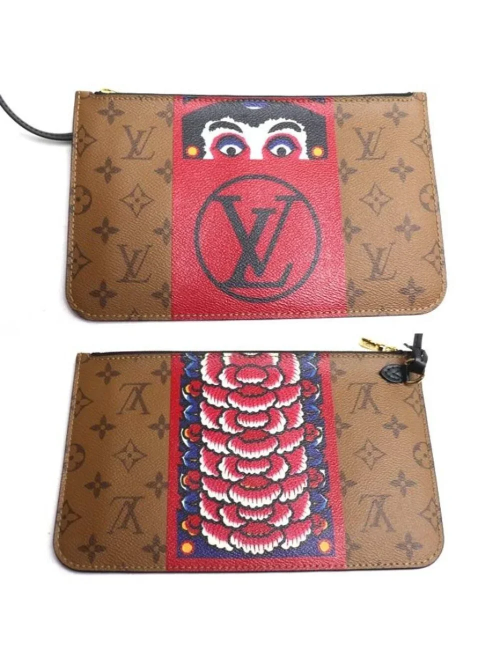 Louis Vuitton Neverfull MM Kansai Yamamoto Collaboration Tote Monogram Brown